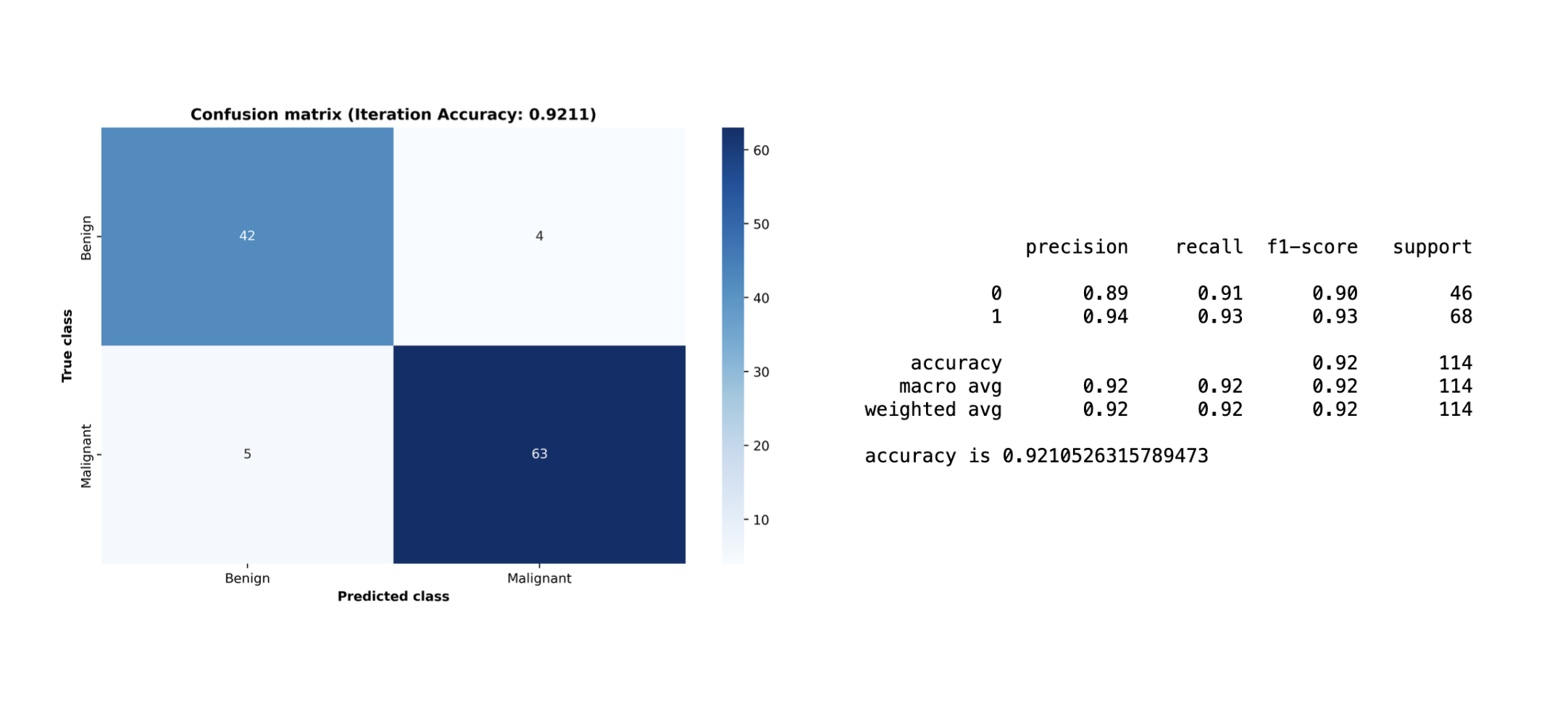 Model performance metrics