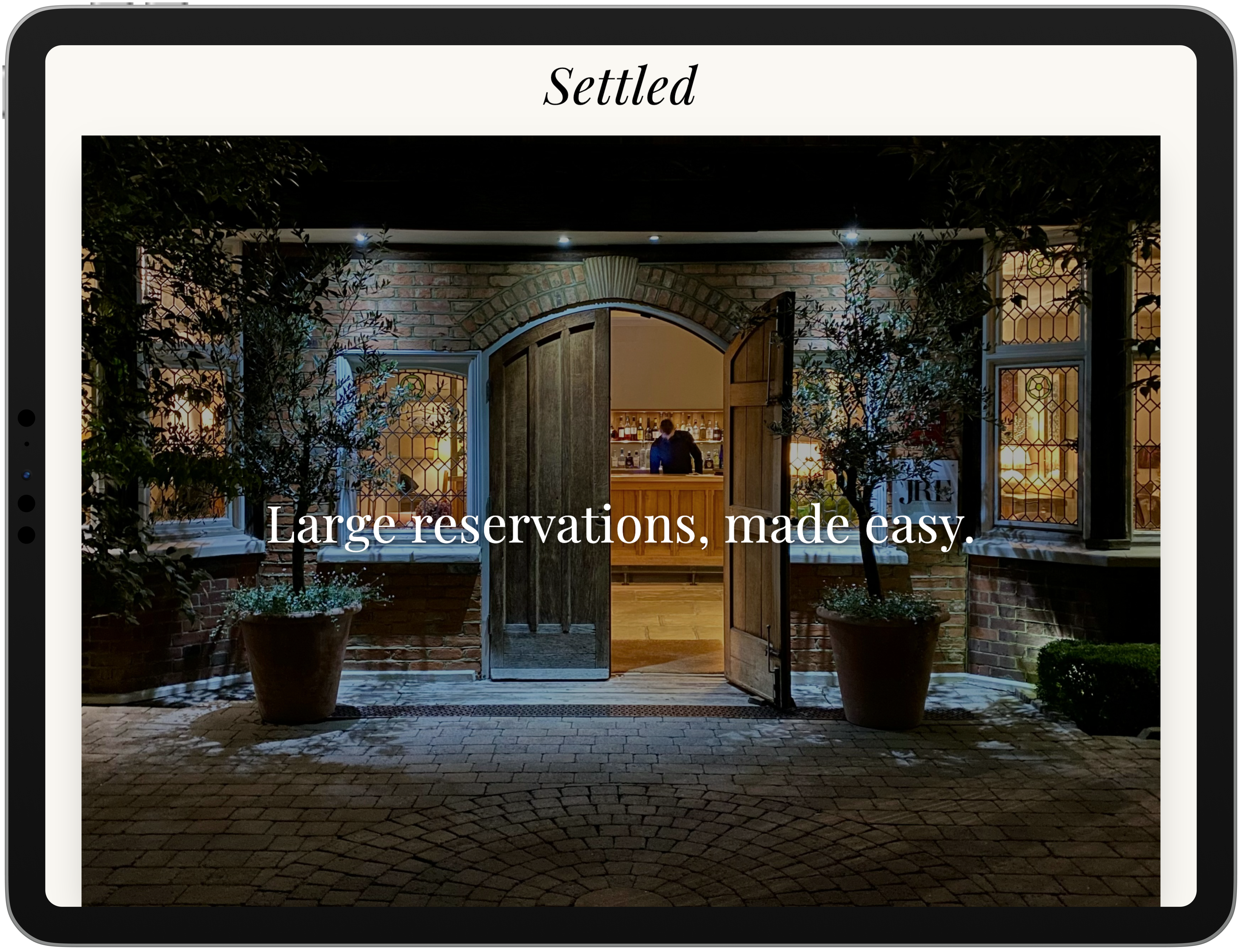Settled homepage design